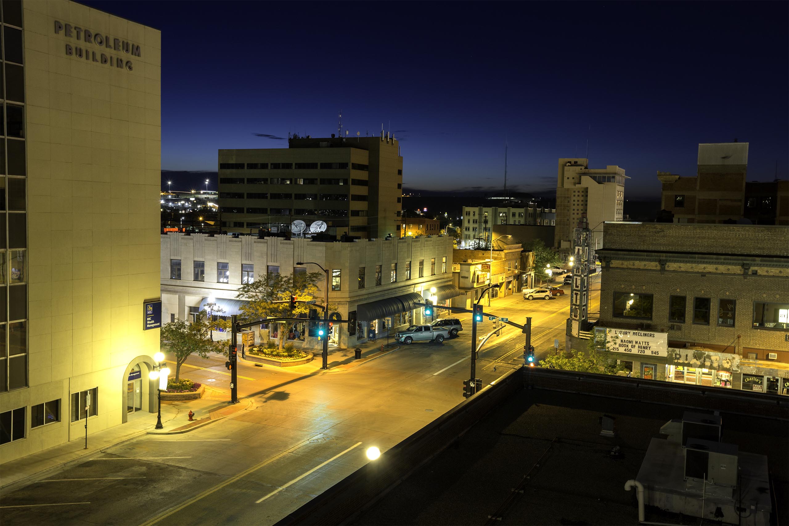 Top of Parking Garage Downtown Casper Wyoming